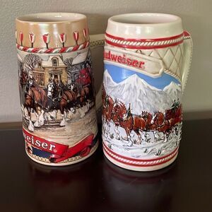 Budweiser Beer Steins 1985 1986 Anheuser Busch